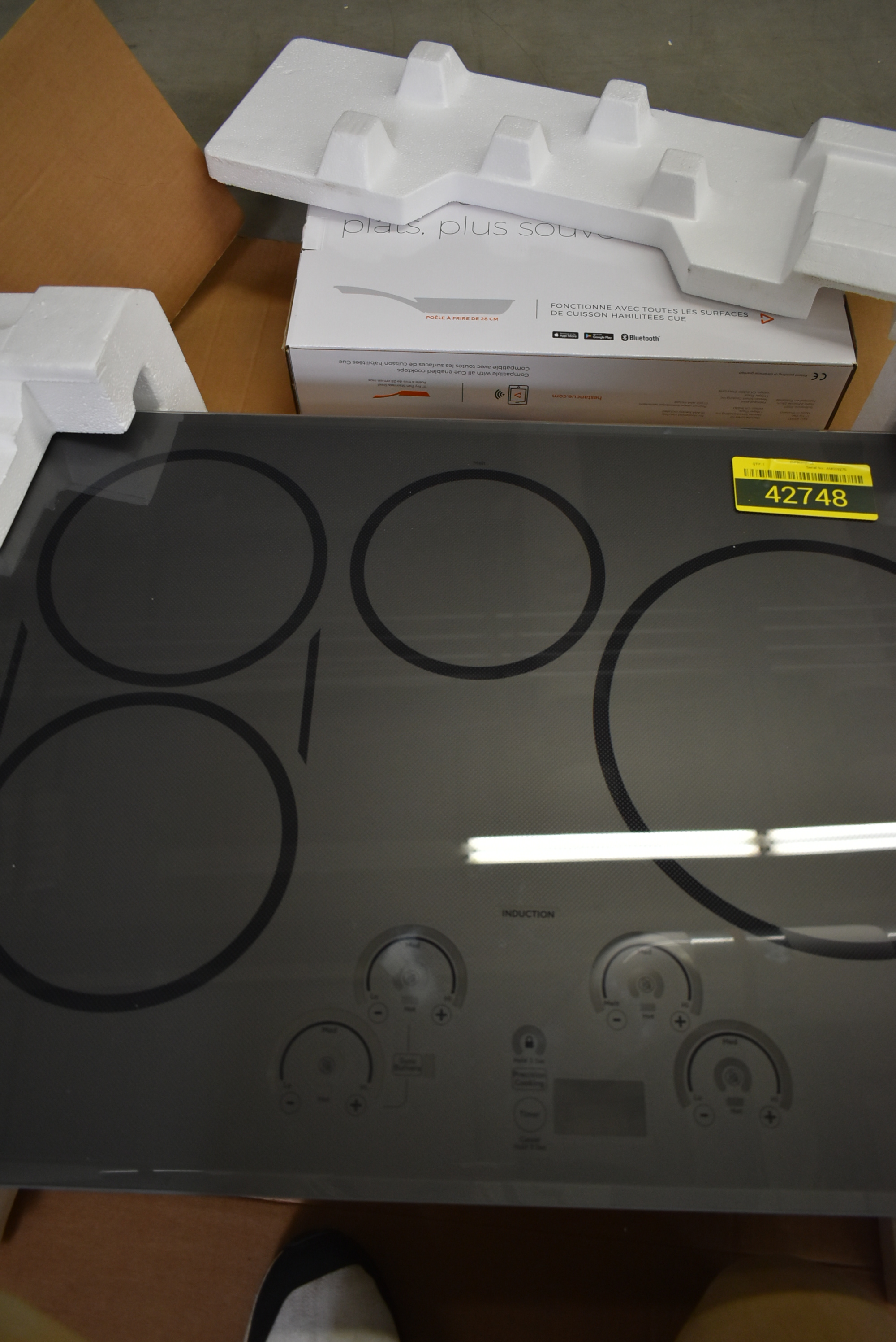 Ge Chp95302mss 30 Black Induction Cooktop W Frying Pan Nob