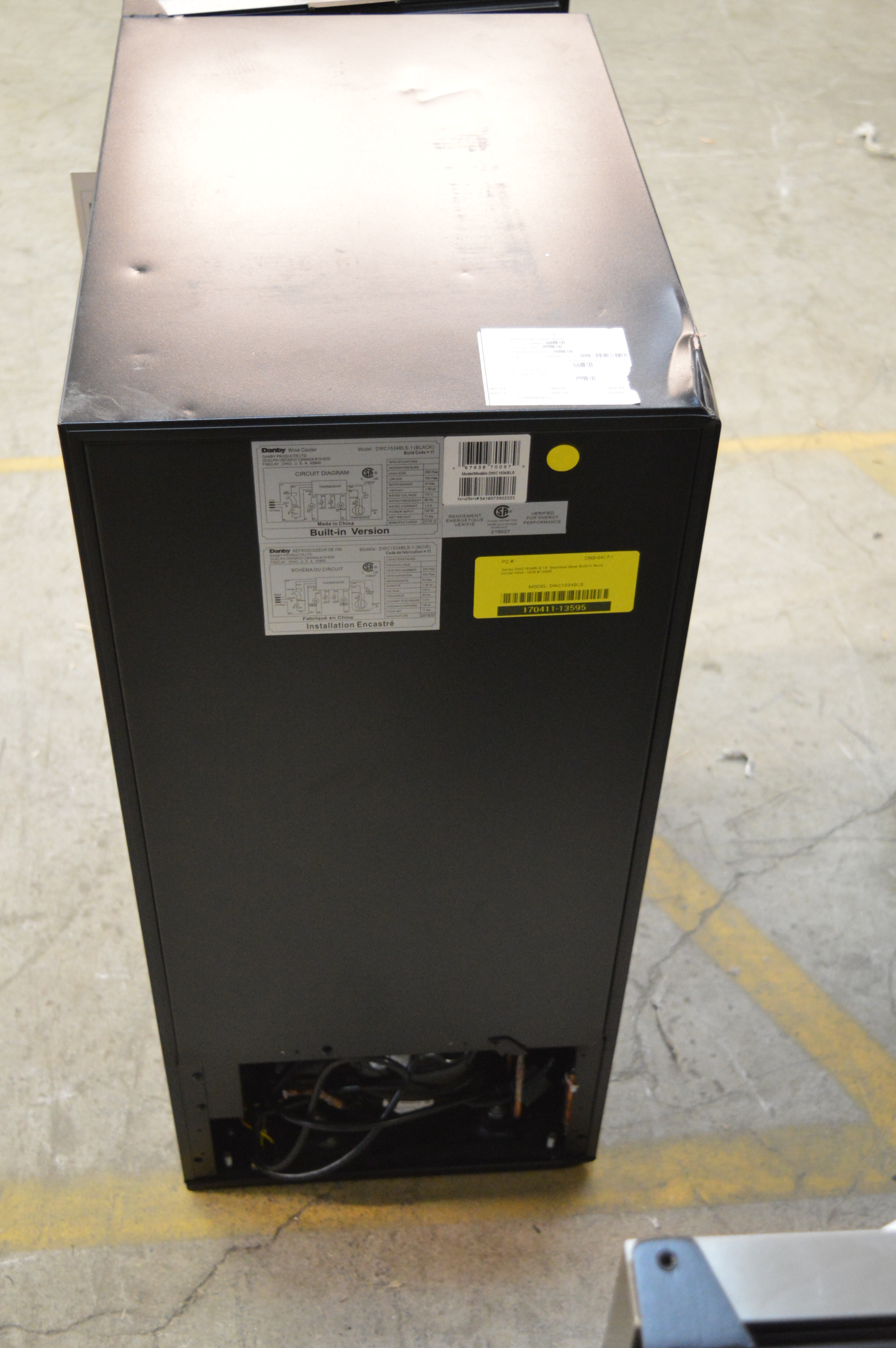 Danby Dwc1534bls 15 Stainless Built In Wine Cooler Nob 13595 Cln