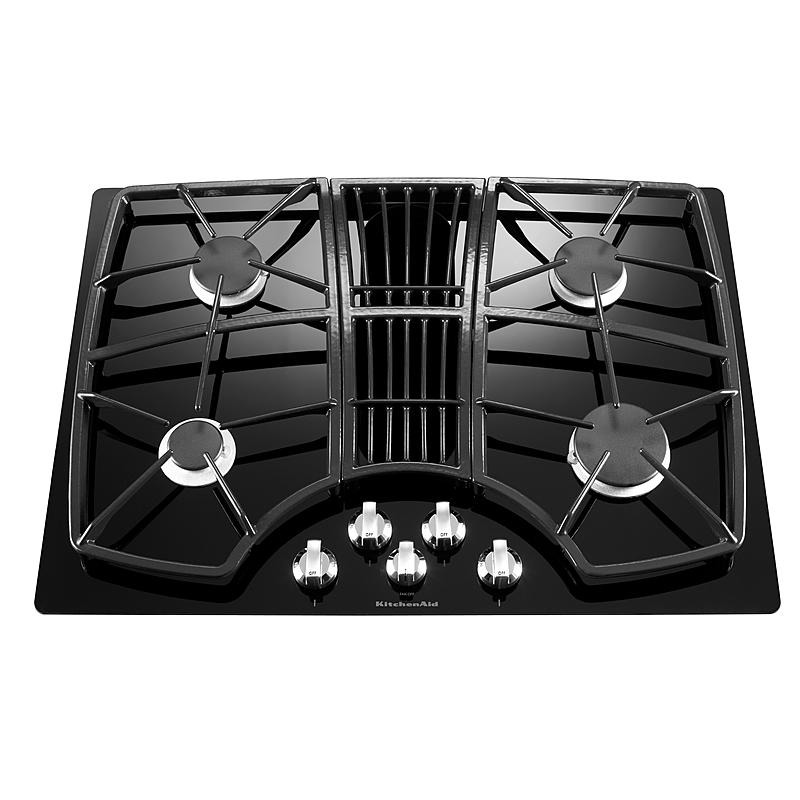 Kitchenaid Kgcd807xbl 30 Black 4 Burner Downdraft Cooktop Nob