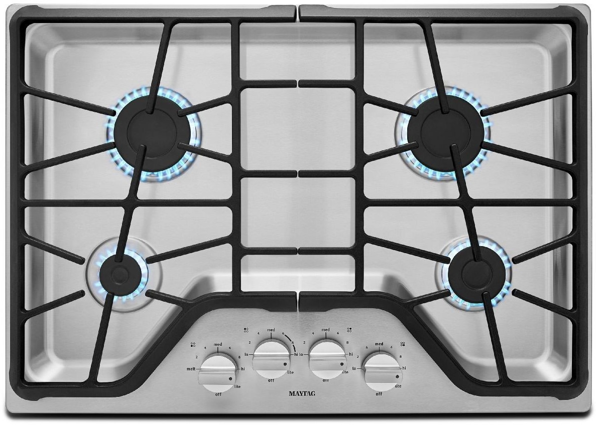 Maytag Mgc7430ds 30 Stainless 4 Burner Gas Cooktop Nob