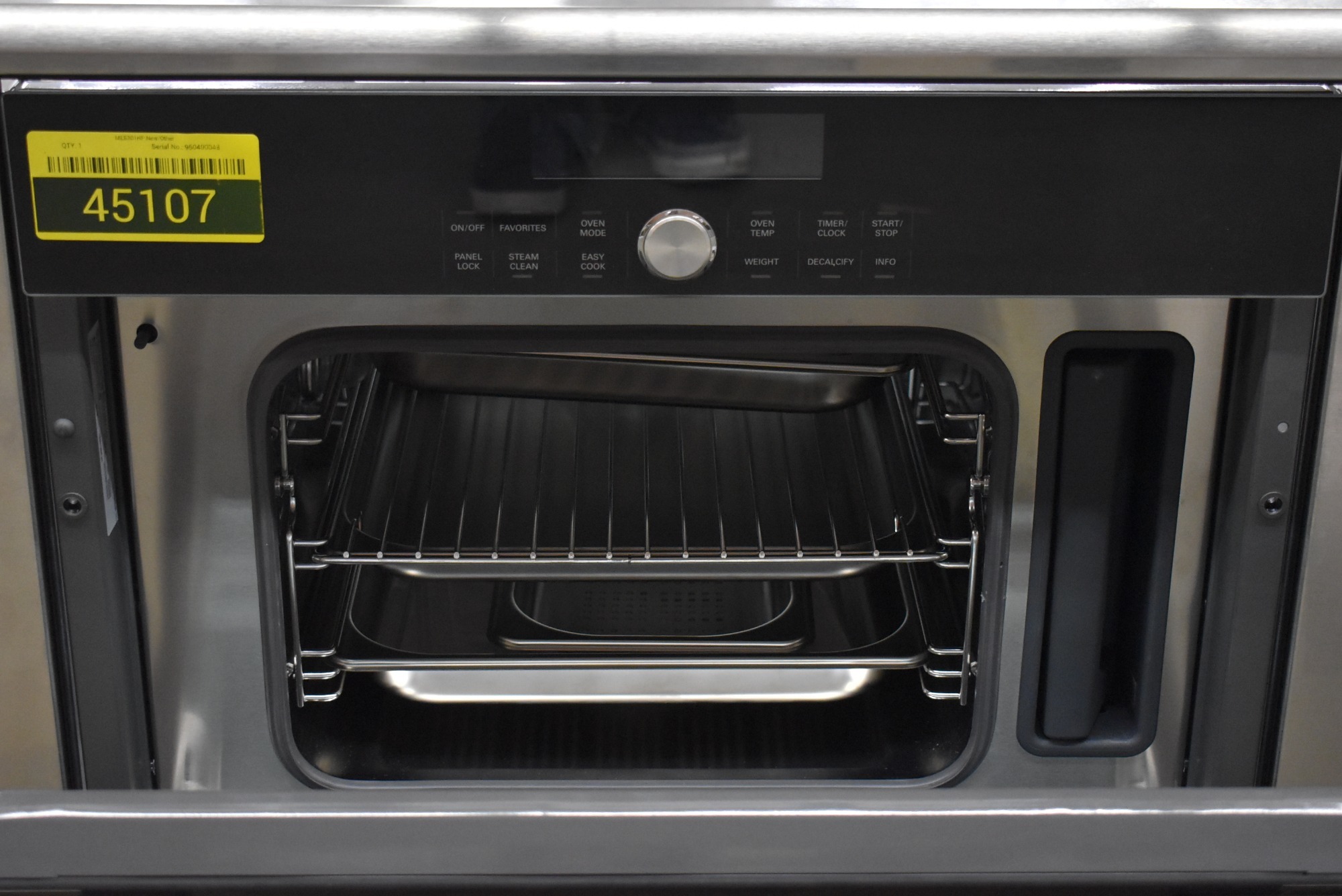 Thermador Mes301hp 24 Black Single Steam Convection Wall Oven Nob