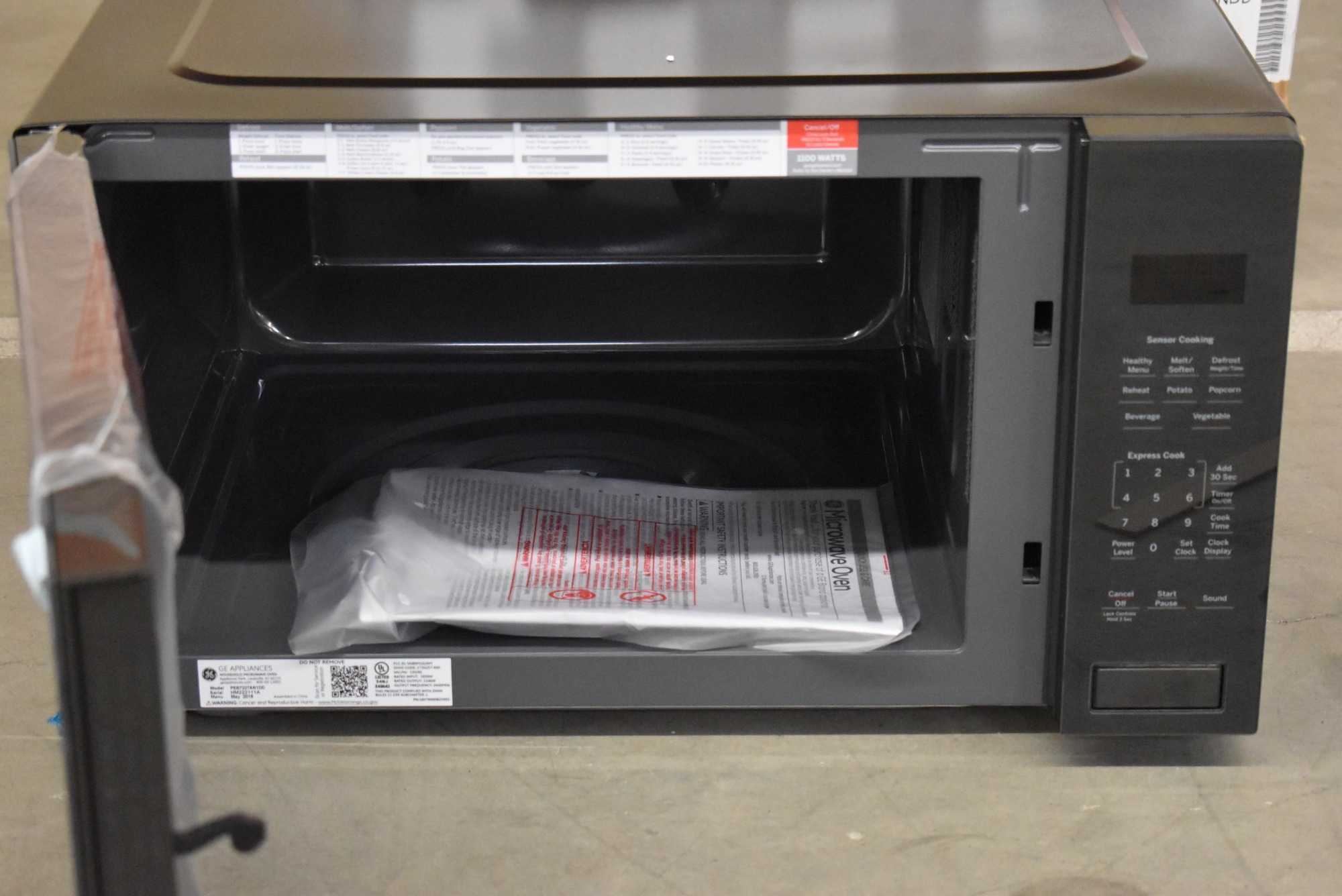 Ge Profile Peb7227andd 25 Gray Built In Sensor Microwave Nob