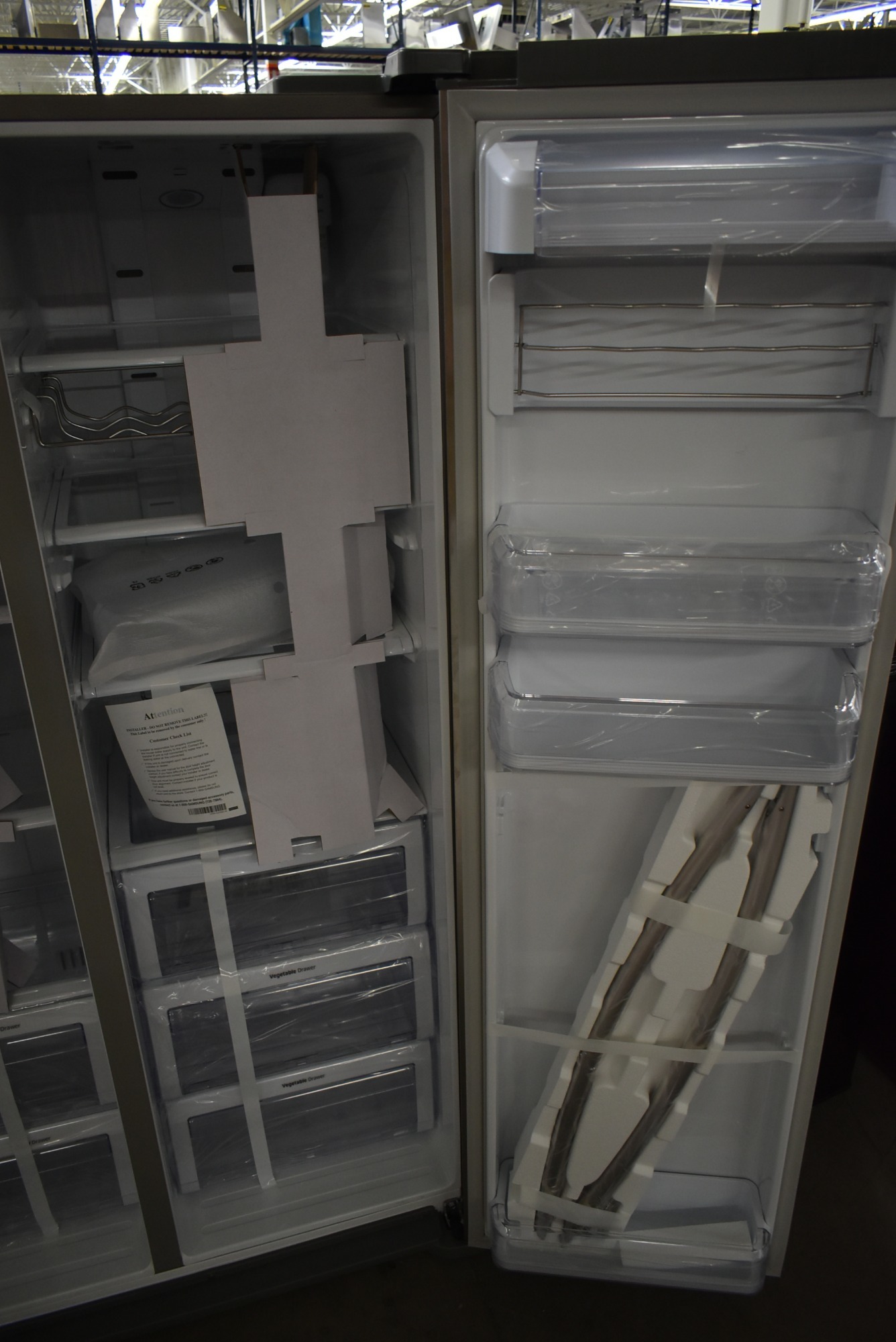 Samsung Rs22hdhpnsr 36 Stainless Side By Side Refrigerator Nob