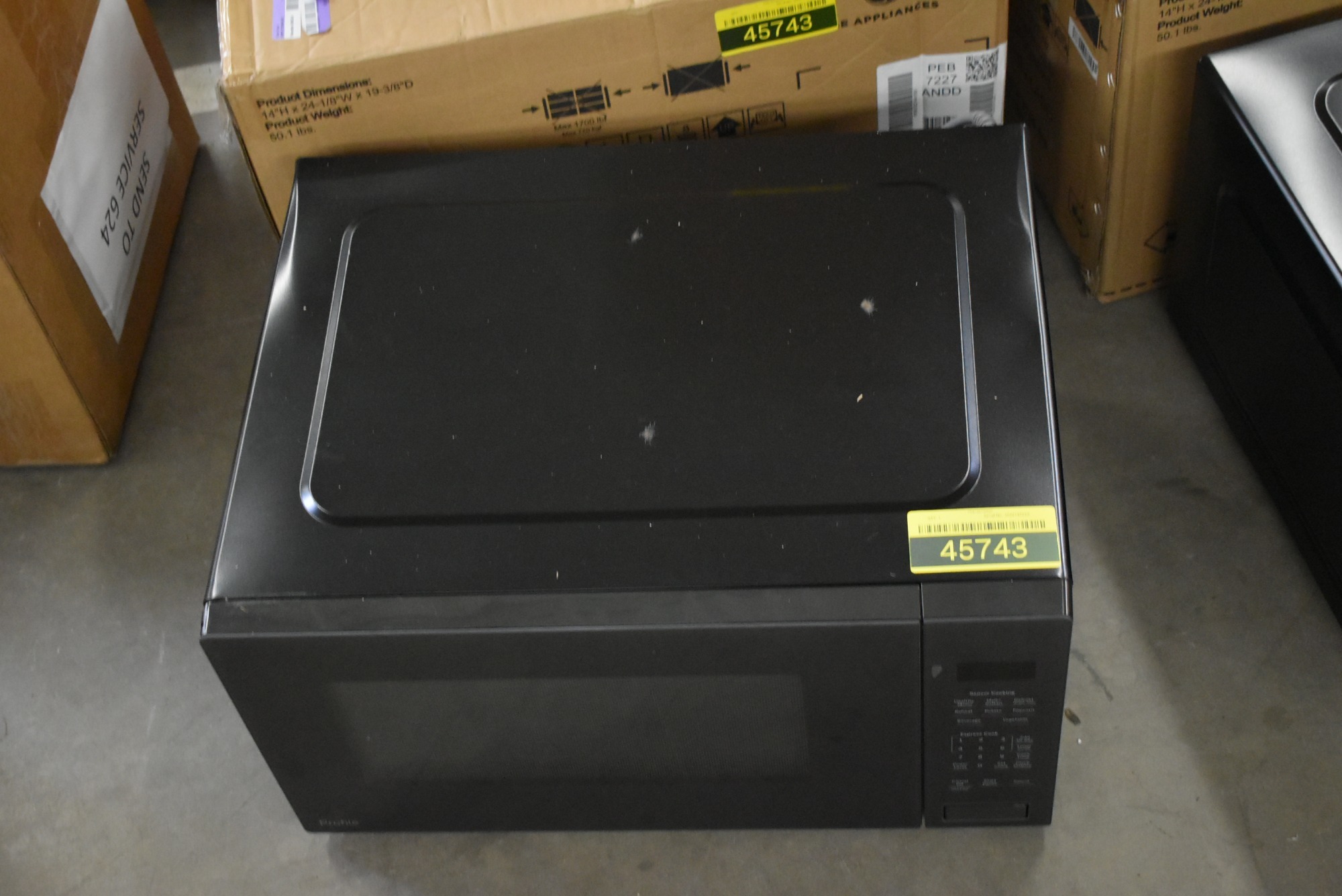 Ge Peb7227andd 25 Gray Countertop Microwave Nob 45743