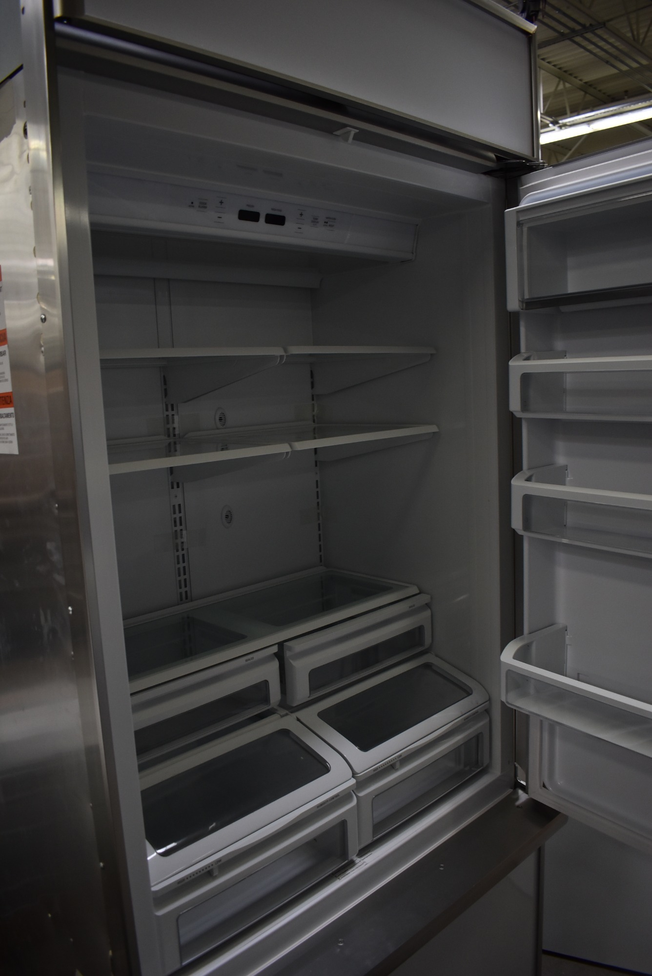 Ge Monogram Zic360nhrh 36 Custom Bottom Freezer Refrigerator Nob