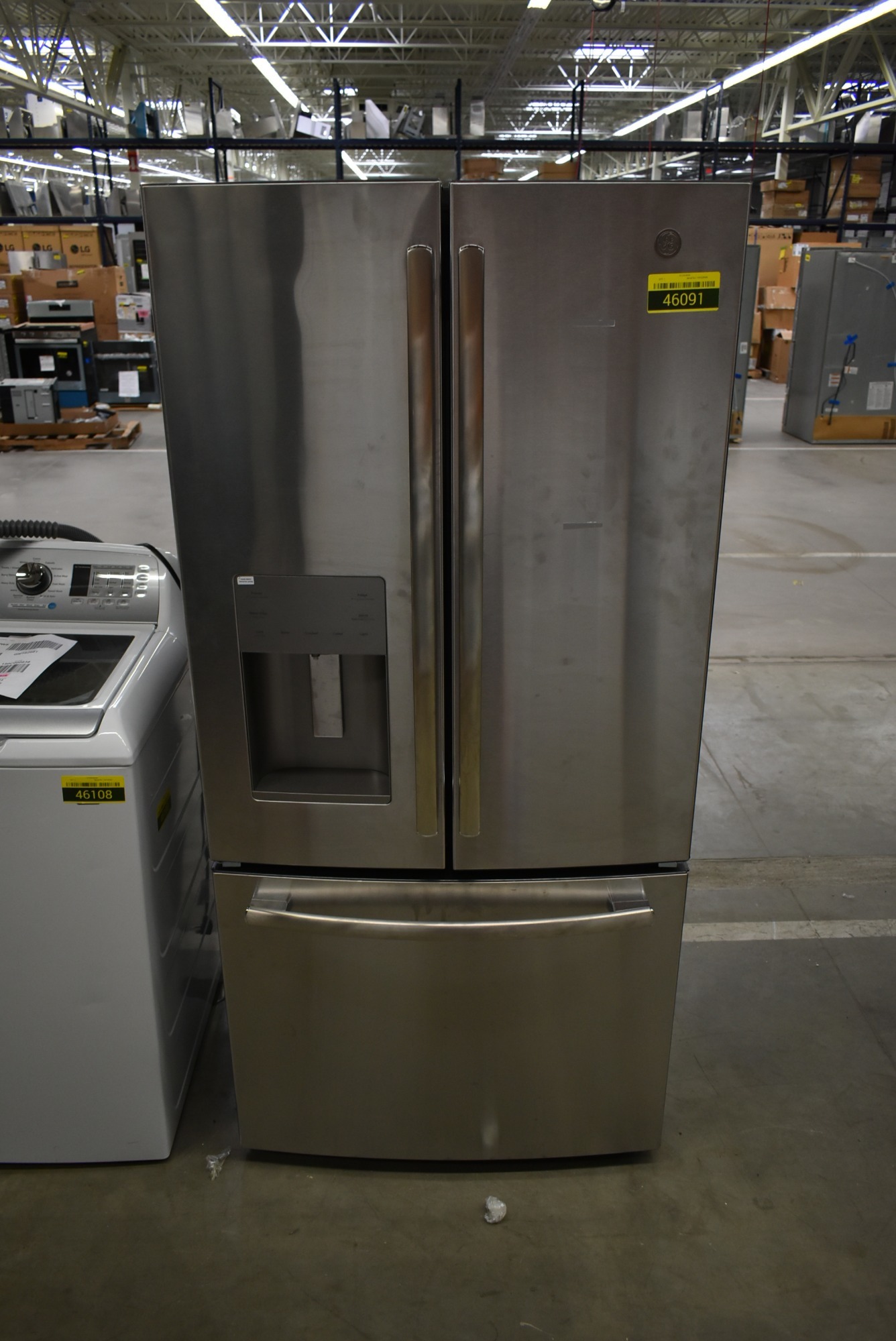 Ge Gfe24jskss 33 Stainless French Door Refrigerator 46091 Hrt