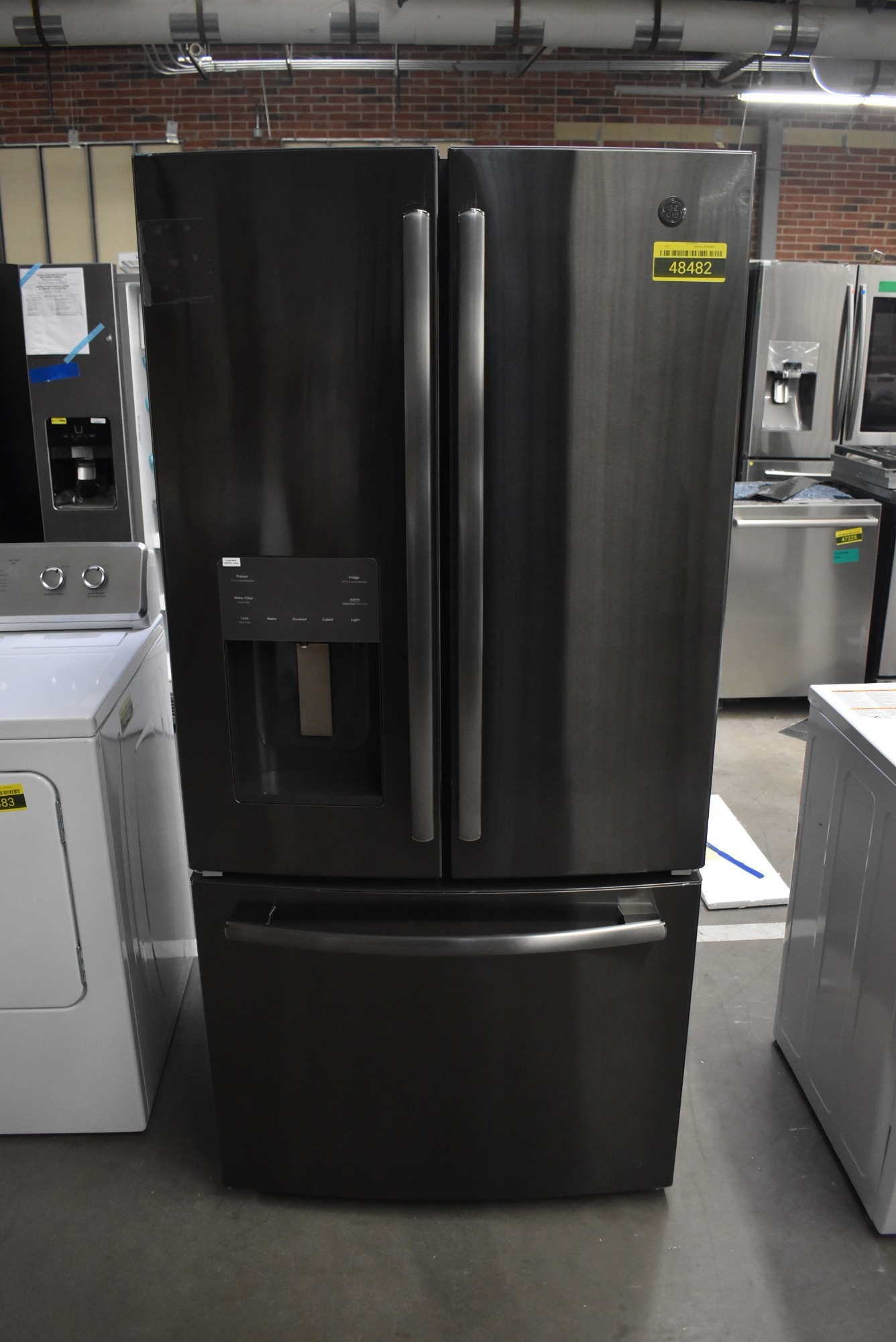 Ge Gfe24jblts 33 Black Stainless French Door Refrigerator Nob