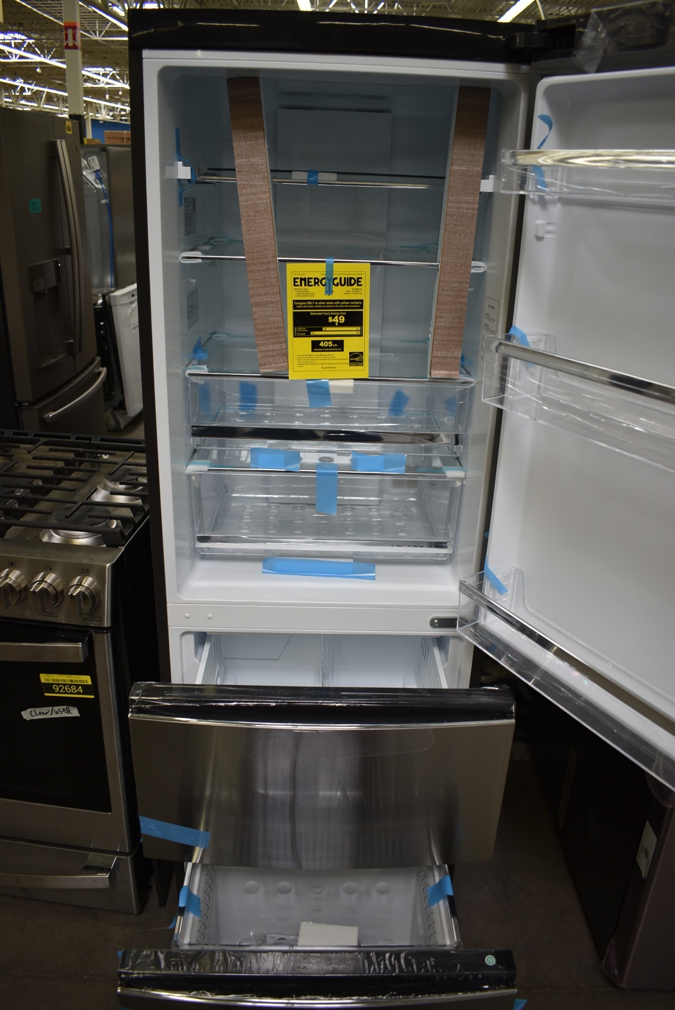 GE GLE12HSLSS 24" Stainless BottomFreezer Refrigerator NOB 92685 HRT