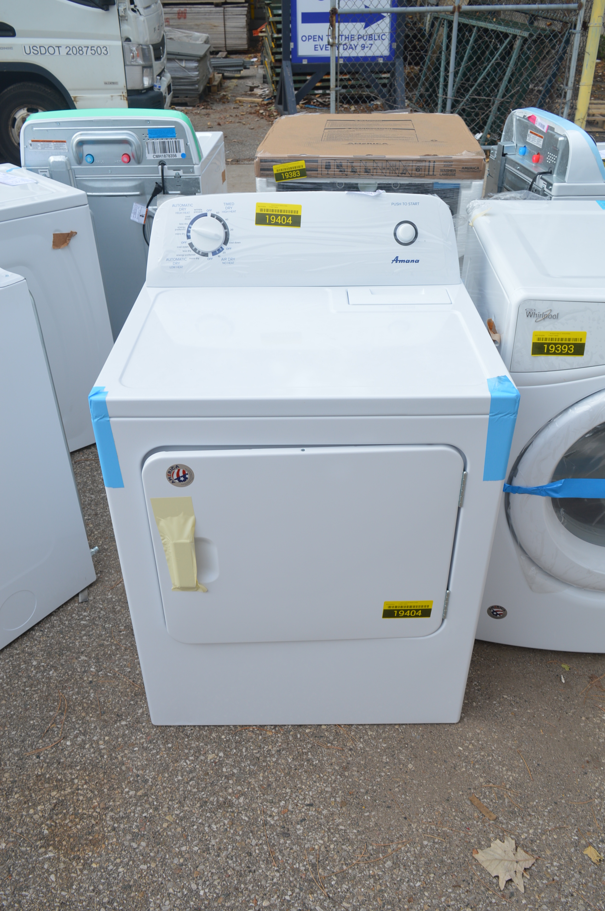 Amana NED4655EW 29" White FrontLoad Electric Dryer NOB 19404 T2 CLW